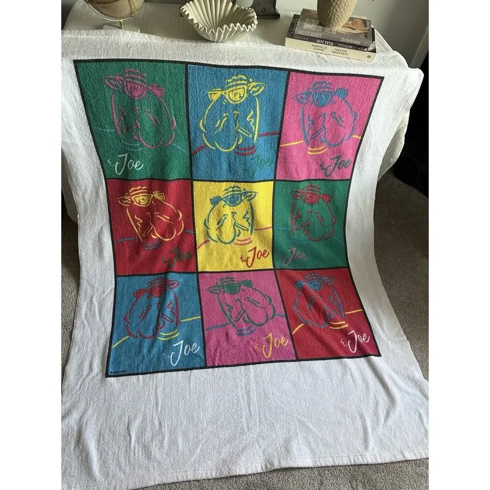 Reynolds Joe Camel Beach Towel Andy Warhol XL large Vintage Vacation 52x67”